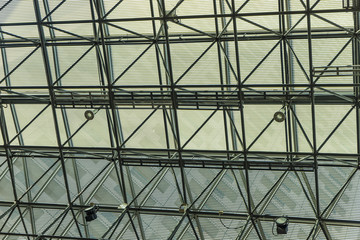 abstract transparent roof steel pattern and LED light - can use to display or montage on product