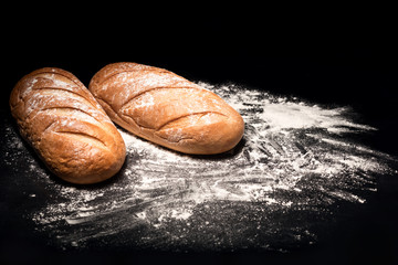 Close up of a bread lying on  cutting board