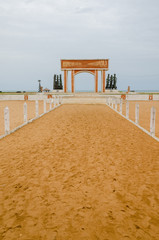 Monument or memorial of the slave trading time at the coast of Benin near Ouidah - obrazy, fototapety, plakaty