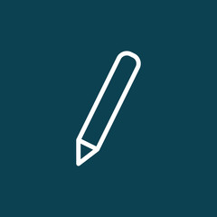 Obraz premium thin line pencil icon on blue background