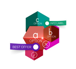 Geometric business infographics templates