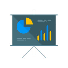 Presentation. Schedule. Diagram. Vector icon.