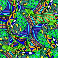 Fototapeta na wymiar Abstract background of geometrical patterns drawing