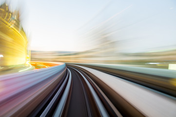 Speed motion in urban highway road tunnel