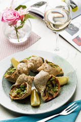 Julienne made of rapana and other seafood