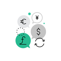 Currency Exchange Monoflat Icon.