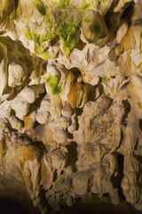 Beautiful rock formations inside the cave