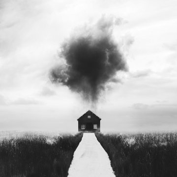 La maison sous le nuage