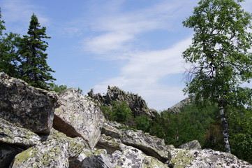 Fototapeta na wymiar stones in the mountains 