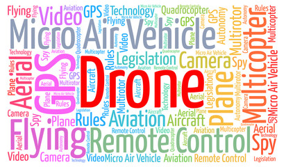 Fototapeta premium Drone word cloud concept 