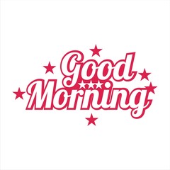 Fototapeta na wymiar good morning greetings logo