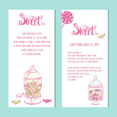 Templates with cute candy