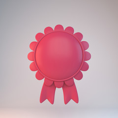 3d rendering trophy badge