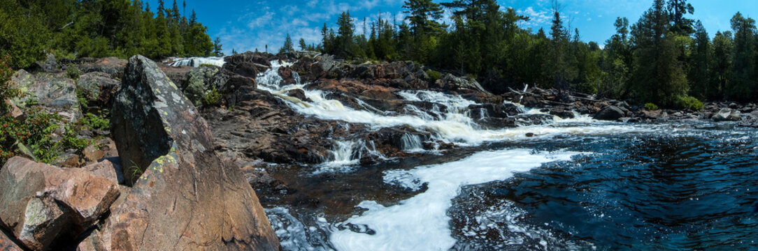 Sand River waterfall cascade in Lake Superior Provincial Park