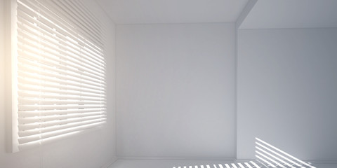 white room background 3d rendering illustration