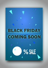 Fiery black friday sale design with shopping bag. Eps10.