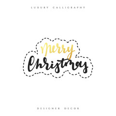 Merry Christmas lettering handmade calligraphy