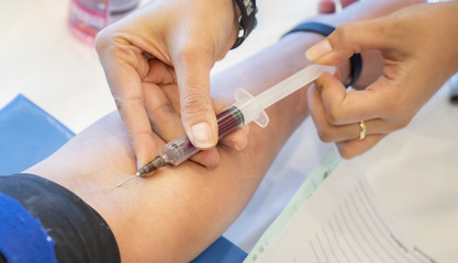 Nurse taking Real Blood samples (Phlebotomist) 6