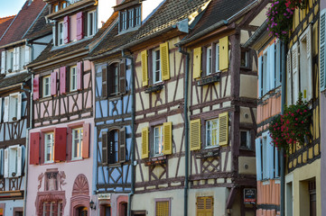Fototapeta premium Colorful traditional french houses in Petite Venise, Colmar