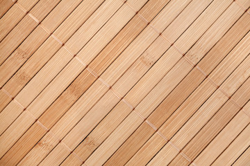 Obraz premium Bamboo napkin background, top view, copy space