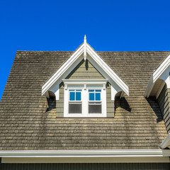 the roof of the house with nice window