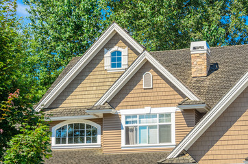 the roof of the house with nice window