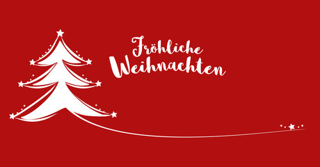 Fröhliche Weihnachten Grußkarte mit Weihnachtsbaum