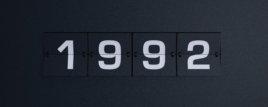 3d rendering flip board year 
