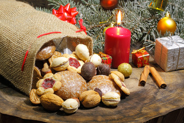 Weihnachtssack, Weihnachtsgebäck, Kekse, Lebkuchen, Geschenke, W
