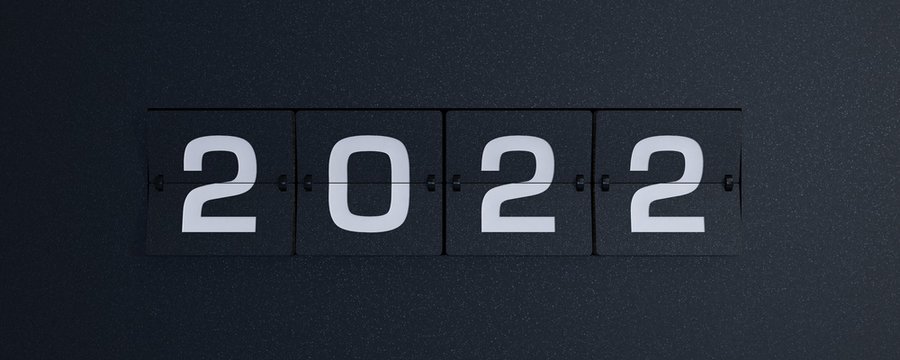 3d rendering flip board year 2022