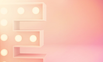 3D rendering Bulb Type close-up background 