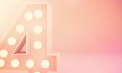 3D rendering Bulb Type close-up background 