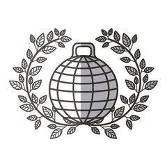 Weight icon. Healthy lifestyle fitness and sport theme. Isolated design. Vector illustration