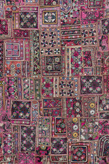 Rajasthani textile embroidery, Jaisalmer, Rajasthan, India