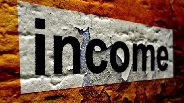 Income grunge concept 