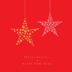 Merry Christmas and Happy New Year card graphic design