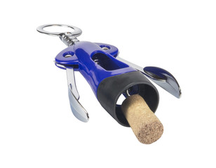 Wine stains cork and corkscrew