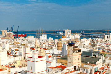 Fototapeta premium Cadiz. Aerial view of the city.