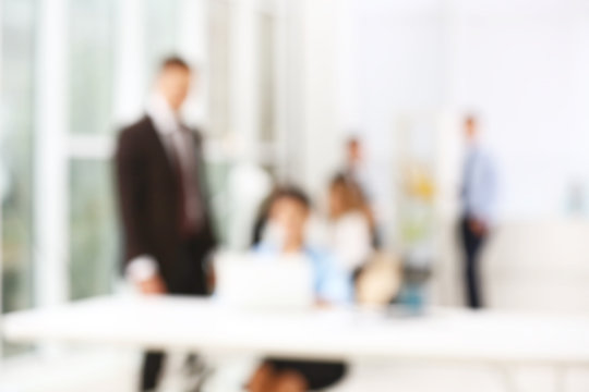 Business People Working At Office, Blurred Background