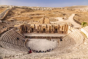 Fotobehang Rudnes Large South Theatre - in antique town Jerash, Jordan