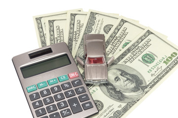 Car money and calculator