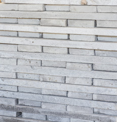 Gray concrete construction block