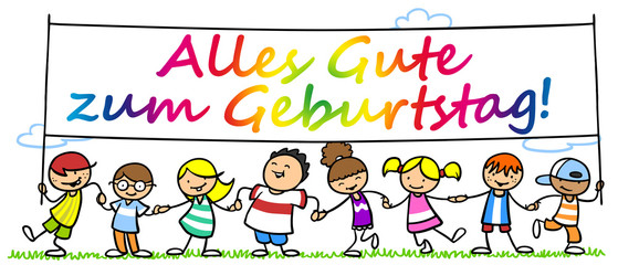 Kinder wünschen Alles Gute zum Geburtstag!