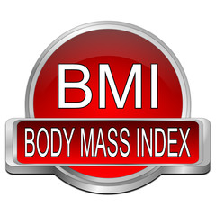 BMI - Body Mass Index Button - 3D illustration