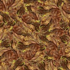 seamless background pattern texture of  huge leaves of poplar
