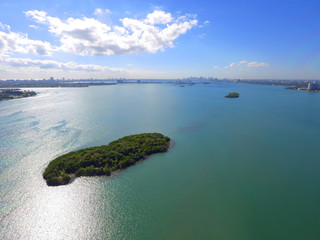 Aerial image of Biscayne Bay Miami