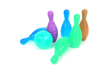 plastic bowling toy