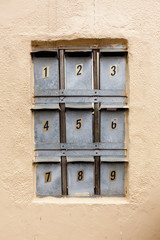 Mail Boxes Wall