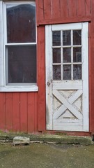 Red Barn Door and Window
