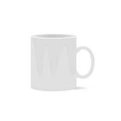 Realistic white Classic cup vector illustration